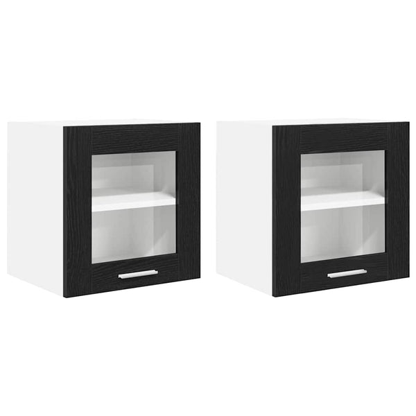 Hängeschrank Schwarz Eiche 2er Set