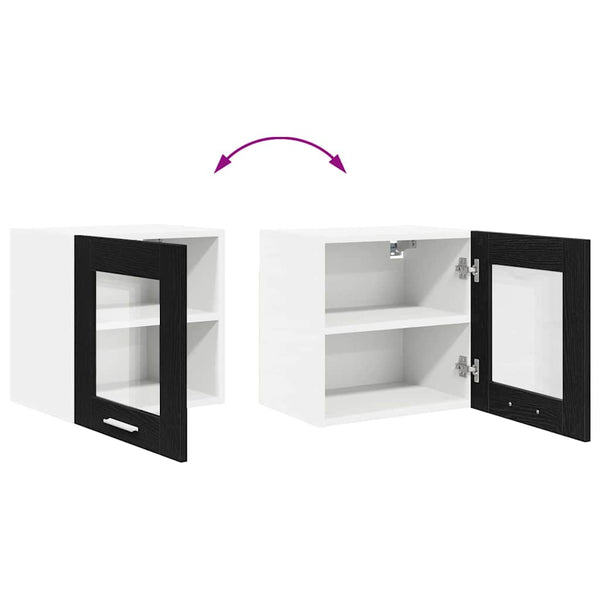 Hängeschrank Schwarz Eiche 2er Set