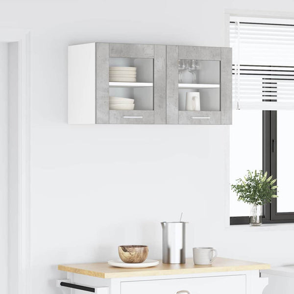 vidaXL Meuble haut Riga 2 pcs Gris béton 40 x 31 x 40 cm