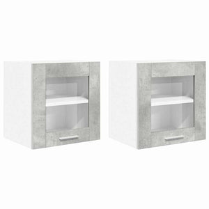 vidaXL Meuble haut Riga 2 pcs Gris béton 40 x 31 x 40 cm