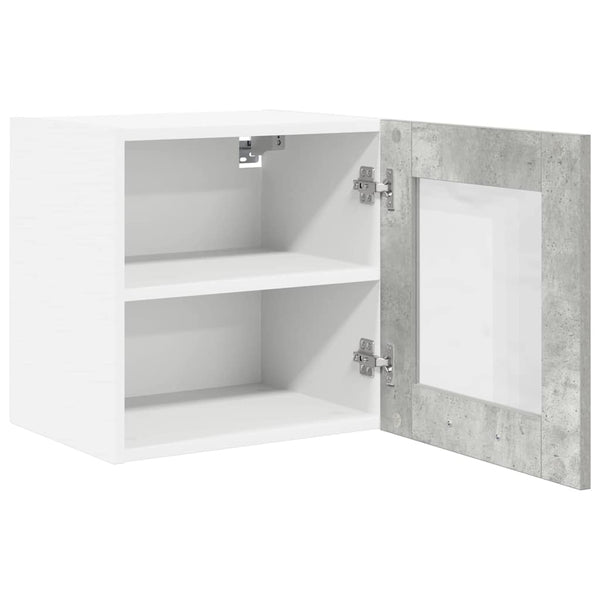 vidaXL Meuble haut Riga 2 pcs Gris béton 40 x 31 x 40 cm