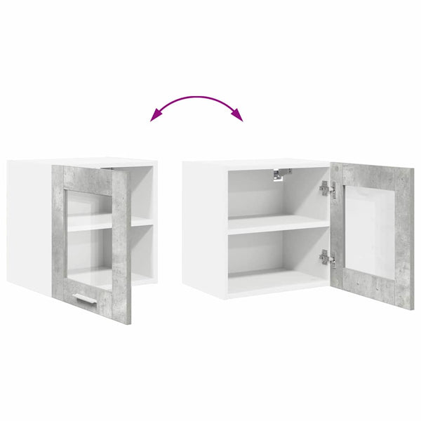 vidaXL Meuble haut Riga 2 pcs Gris béton 40 x 31 x 40 cm