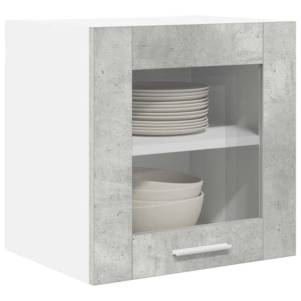 vidaXL Meuble haut Riga 2 pcs Gris béton 40 x 31 x 40 cm