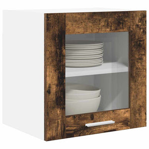 Hängeschrank 2er Set, Geräucherte Eiche, 40 cm
