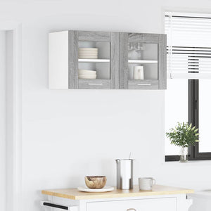 Hängeschrank 2er Set Grau Sonoma 40cm