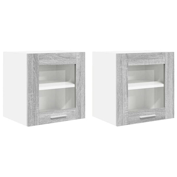 Hängeschrank 2er Set Grau Sonoma 40cm