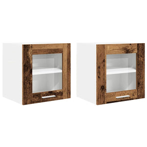 Hängeschrank 2er Set Altholz 40cm