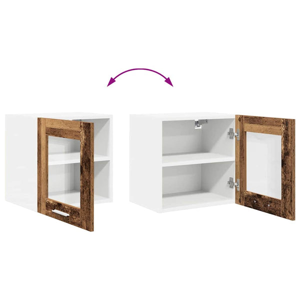 Hängeschrank 2er Set Altholz 40cm