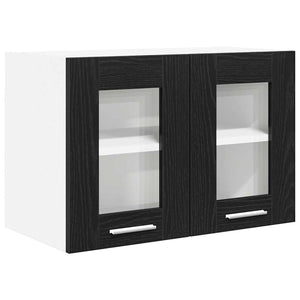 Hängeschrank Schwarz Eichen-Optik, 2er-Set