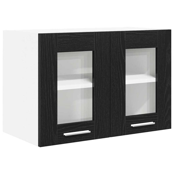 Hängeschrank Schwarz Eichen-Optik, 2er-Set