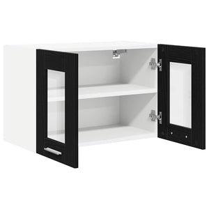 Hängeschrank Schwarz Eichen-Optik, 2er-Set