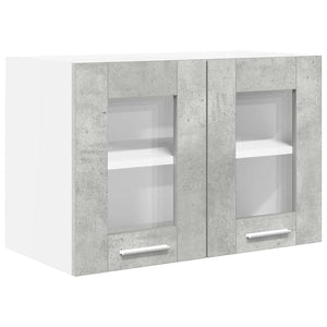 Hängeschrank 2er Set Beton Grau 60 cm