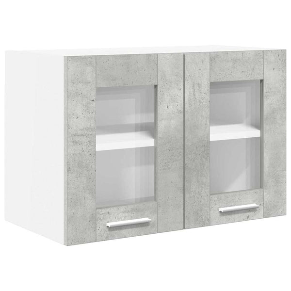 Hängeschrank 2er Set Beton Grau 60 cm
