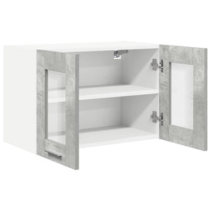Hängeschrank 2er Set Beton Grau 60 cm