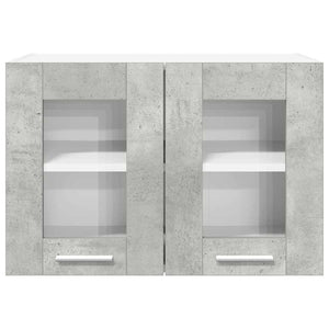 Hängeschrank 2er Set Beton Grau 60 cm
