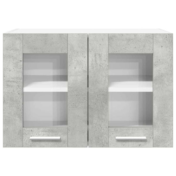 Hängeschrank 2er Set Beton Grau 60 cm