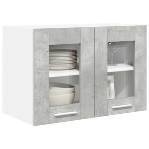 Hängeschrank 2er Set Beton Grau 60 cm