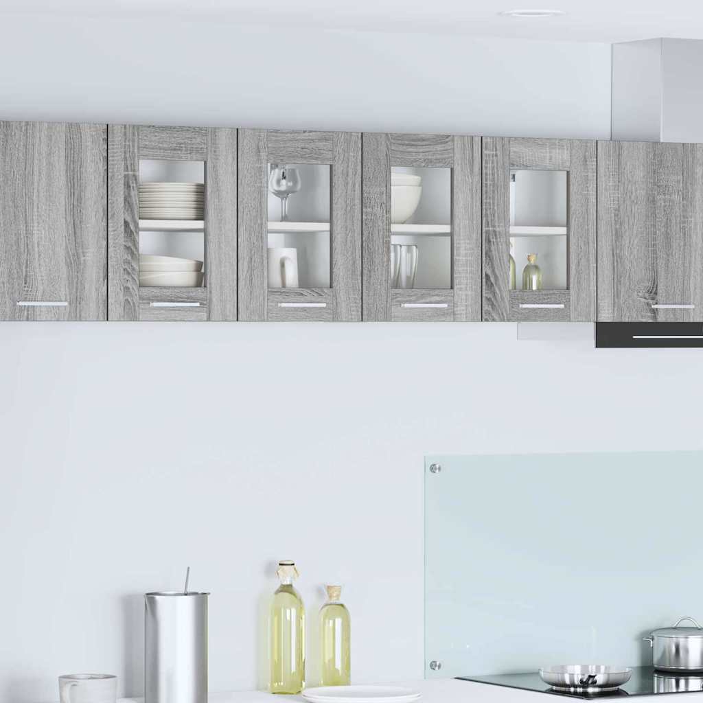 Hängeschrank 2er Set Grau Sonoma 60cm