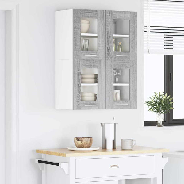 Hängeschrank 2er Set Grau Sonoma 60cm