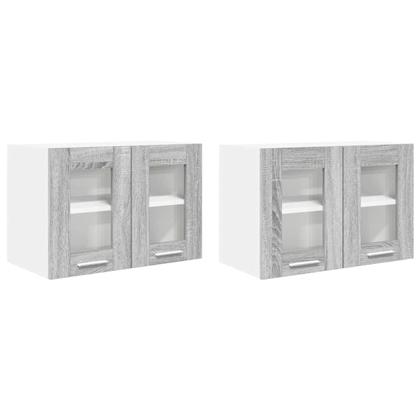 Hängeschrank 2er Set Grau Sonoma 60cm