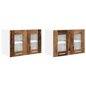 Hängeschrank 2er Set Altholz 60 cm