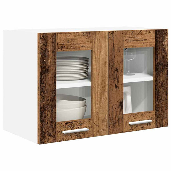 Hängeschrank 2er Set Altholz 60 cm