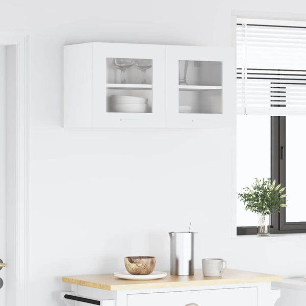Hängeschrank Weiß 80 cm mit Stauraum