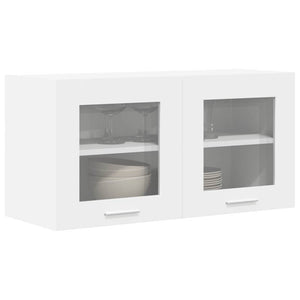 Hängeschrank Weiß 80 cm mit Stauraum