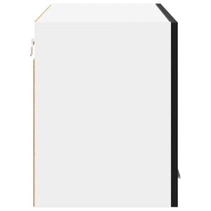 Hängeschrank Schwarz Eiche/Weiß 80x40cm