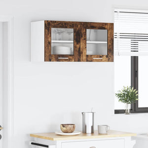 Hängeschrank Eiche/Weiß 80x40 cm