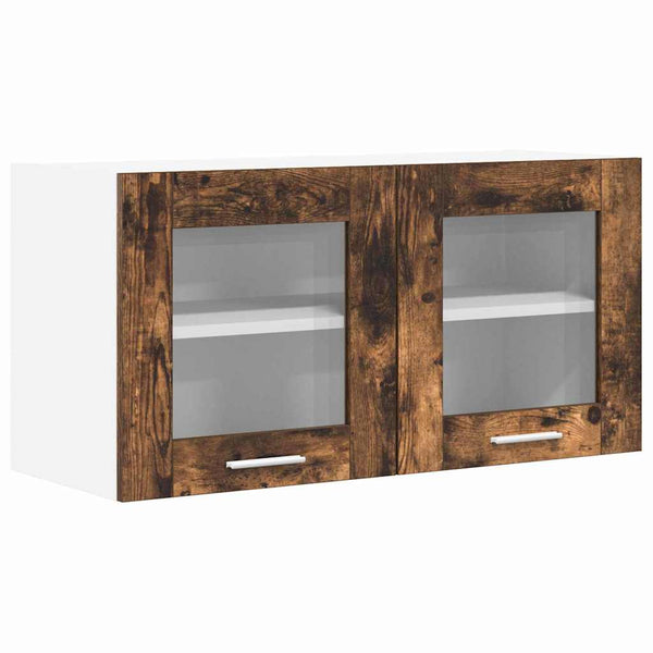 Hängeschrank Eiche/Weiß 80x40 cm