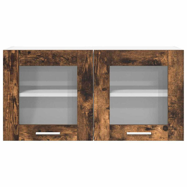Hängeschrank Eiche/Weiß 80x40 cm