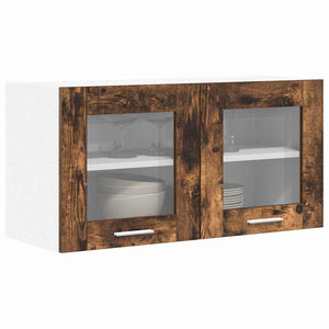 Hängeschrank Eiche/Weiß 80x40 cm