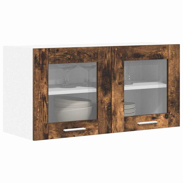 Hängeschrank Eiche/Weiß 80x40 cm