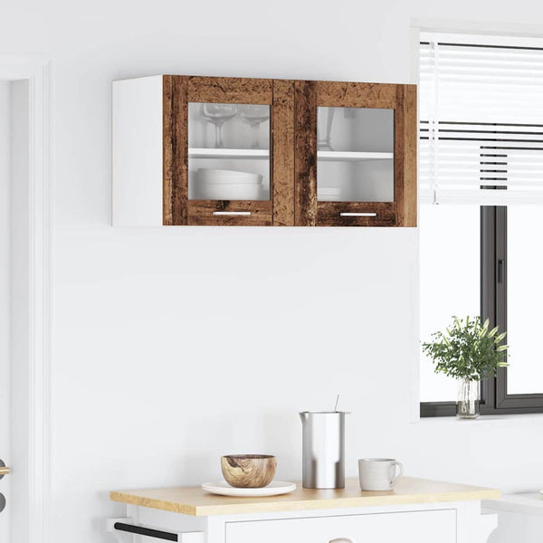 Hängeschrank Altes Holz/Weiß 80x40 cm