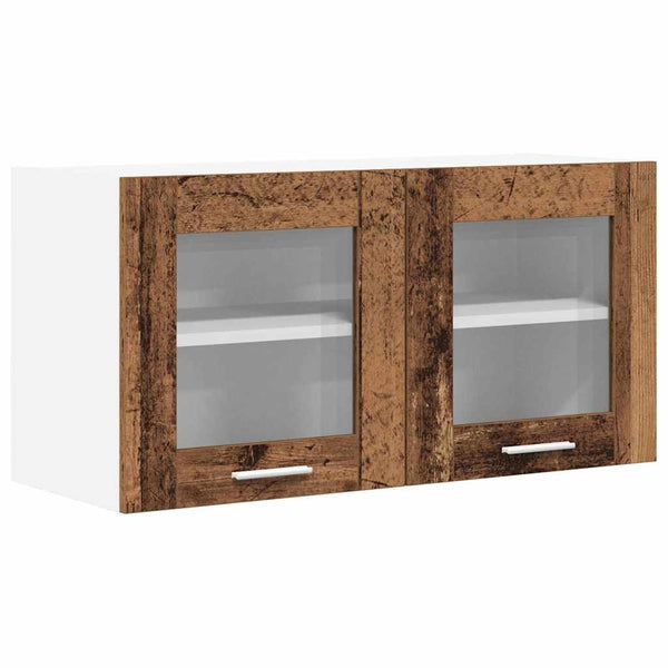 Hängeschrank Altes Holz/Weiß 80x40 cm