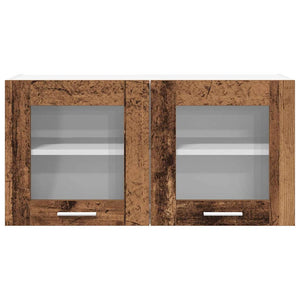 Hängeschrank Altes Holz/Weiß 80x40 cm