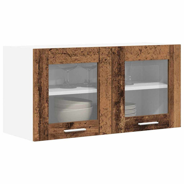 Hängeschrank Altes Holz/Weiß 80x40 cm