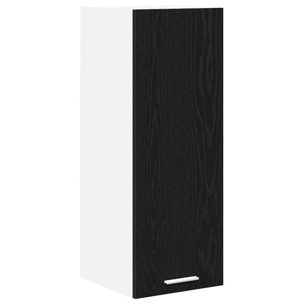 Hängeschrank Schwarz Eiche/Weiß 30x80 cm