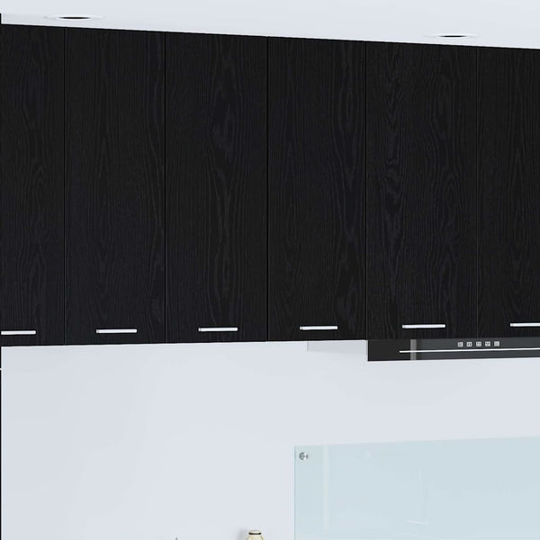 Hängeschrank Set, Schwarz & Weiß, 30x80 cm