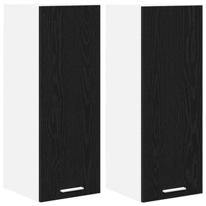 Hängeschrank Set, Schwarz & Weiß, 30x80 cm
