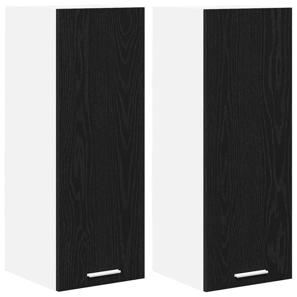 Hängeschrank Set, Schwarz & Weiß, 30x80 cm
