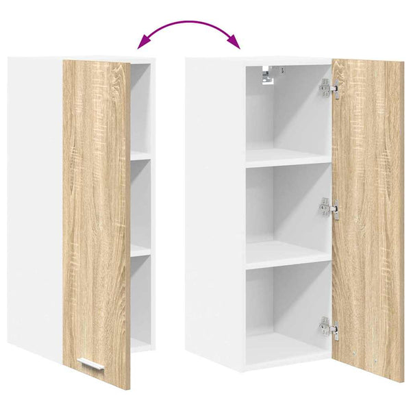 Hängeschrank Sonoma Eiche/Weiß 30x80 cm