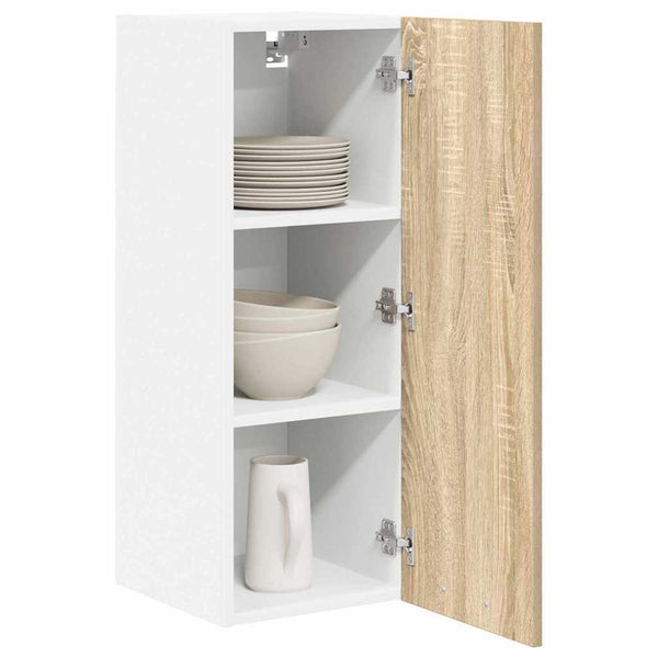 Hängeschrank Sonoma Eiche/Weiß 30x80 cm