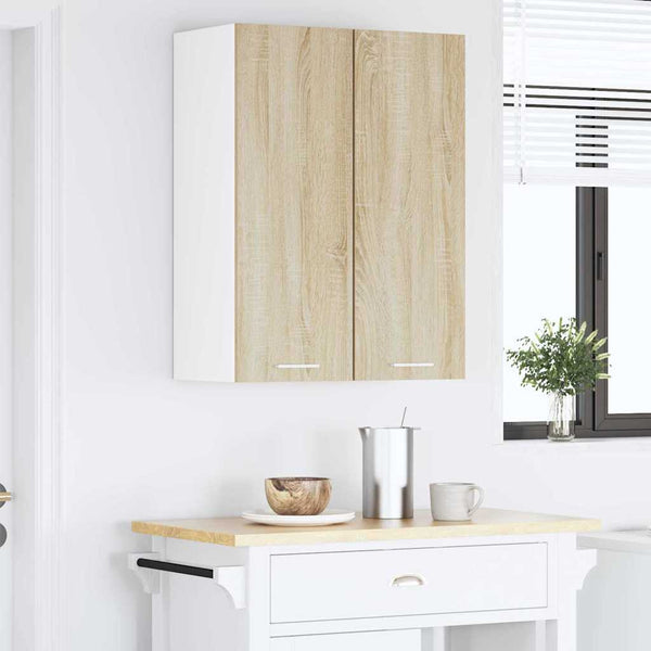 Hängeschrank 2er Set Sonoma Eiche/Weiß
