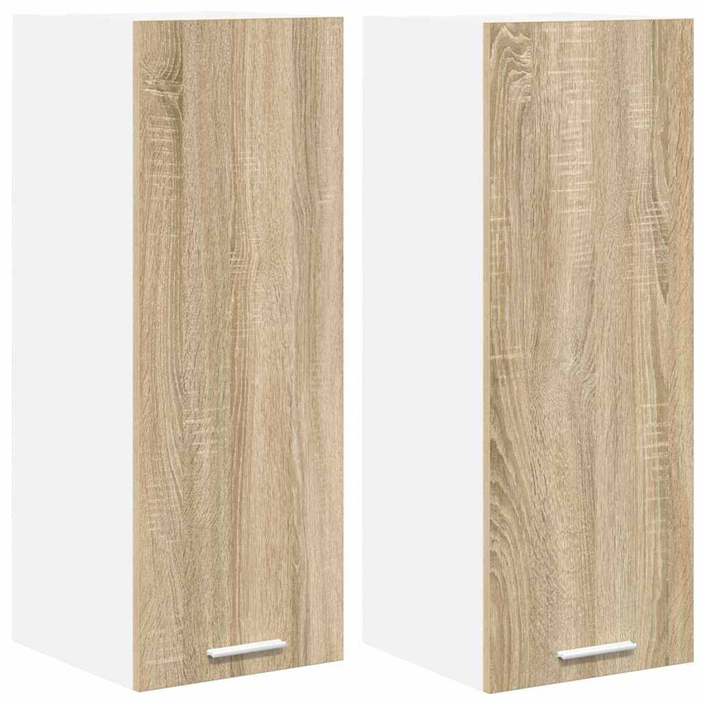 Hängeschrank 2er Set Sonoma Eiche/Weiß
