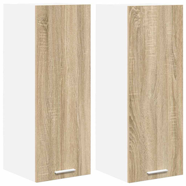 Hängeschrank 2er Set Sonoma Eiche/Weiß