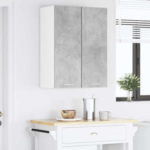 Hängeschrank Betongrau/Weiß 30x80 cm