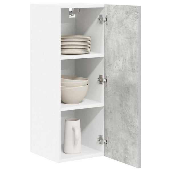 Hängeschrank Betongrau/Weiß 30x80 cm