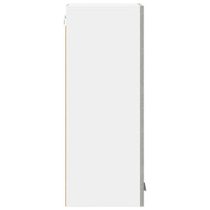 Hängeschrank mit Tür, 2er-Set, Betongrau/Weiß